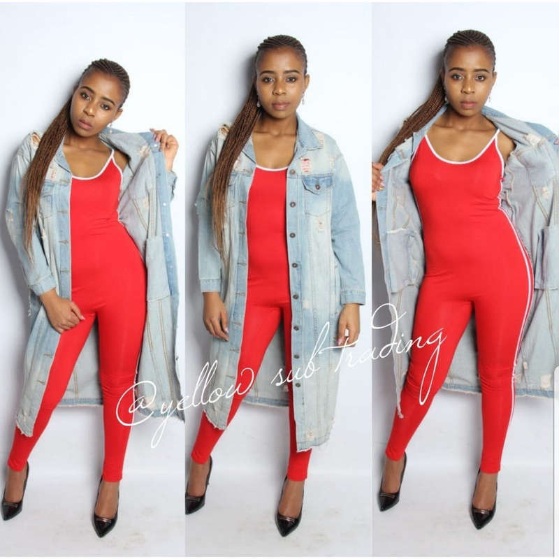 Side Stripe Body-glove - RED / L