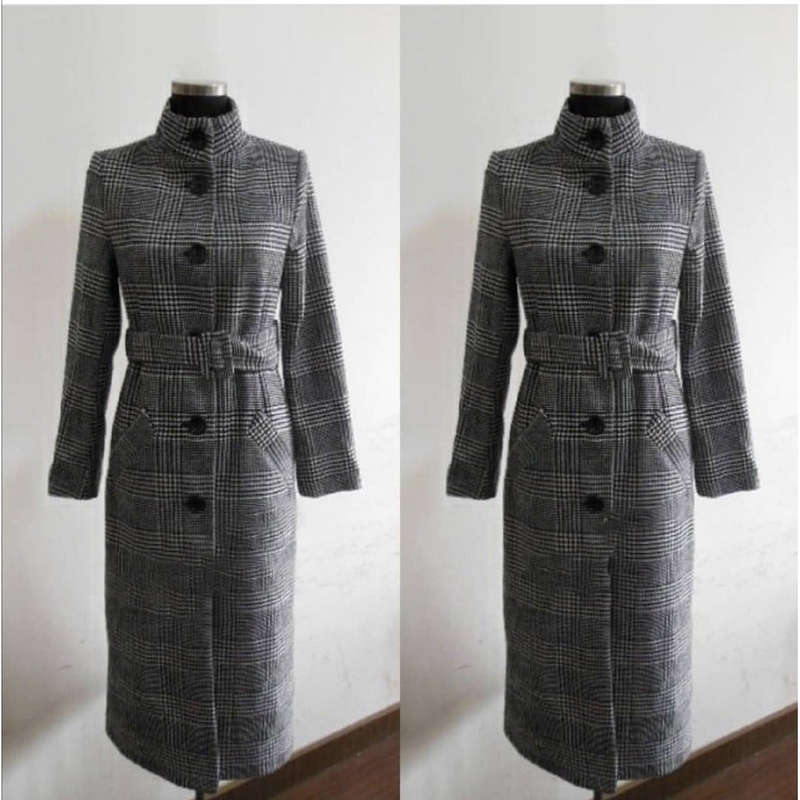 Plaid Long Jacket 