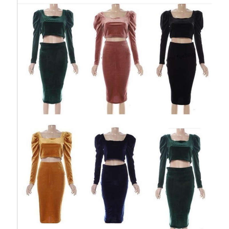 Velvet Twin Set - MUSTARD / S