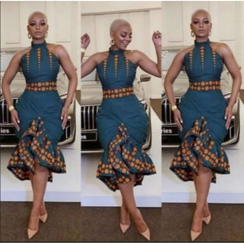 Sera Sleeveless Ankara Dress 