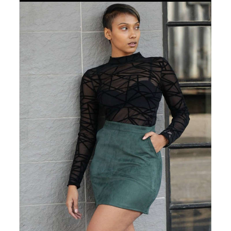 Suede Mini Skirt 