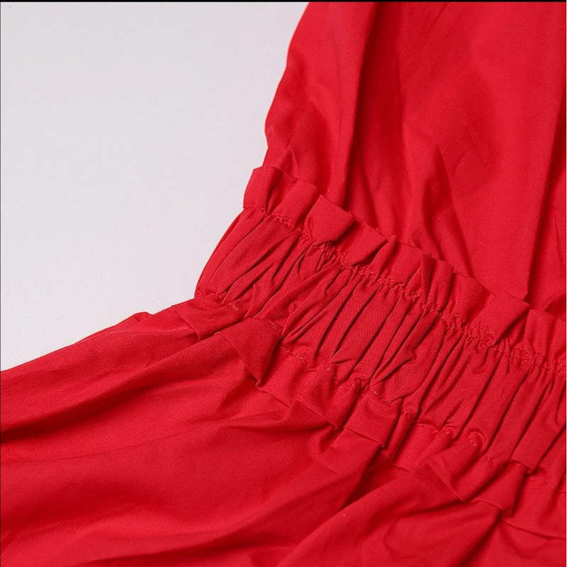 Ruffles Stand Collar Dress