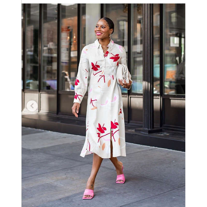 Floral Print Shirt Dress 