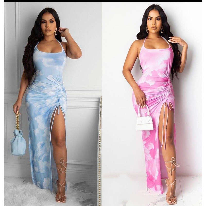 Sexy Halter Off Shoulder Backless Dress