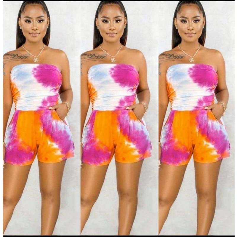 Printed Tube Jumpsuit