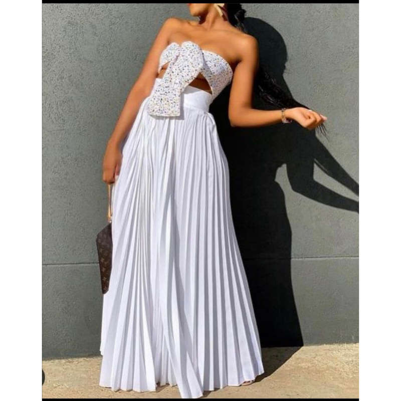 Satin pleated Palaza Pants 