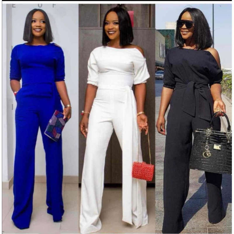 One Hand Off Shoulder Jumpsuit 