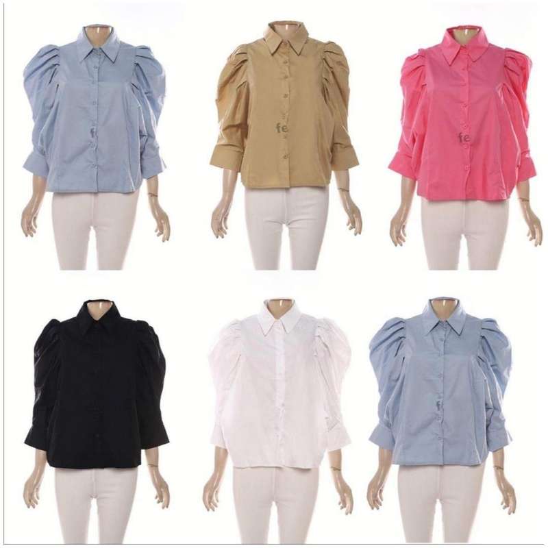 Lantern Sleeve Blouse - PINK / XXL
