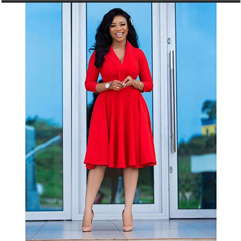 V-Neck Bubble Dress 
