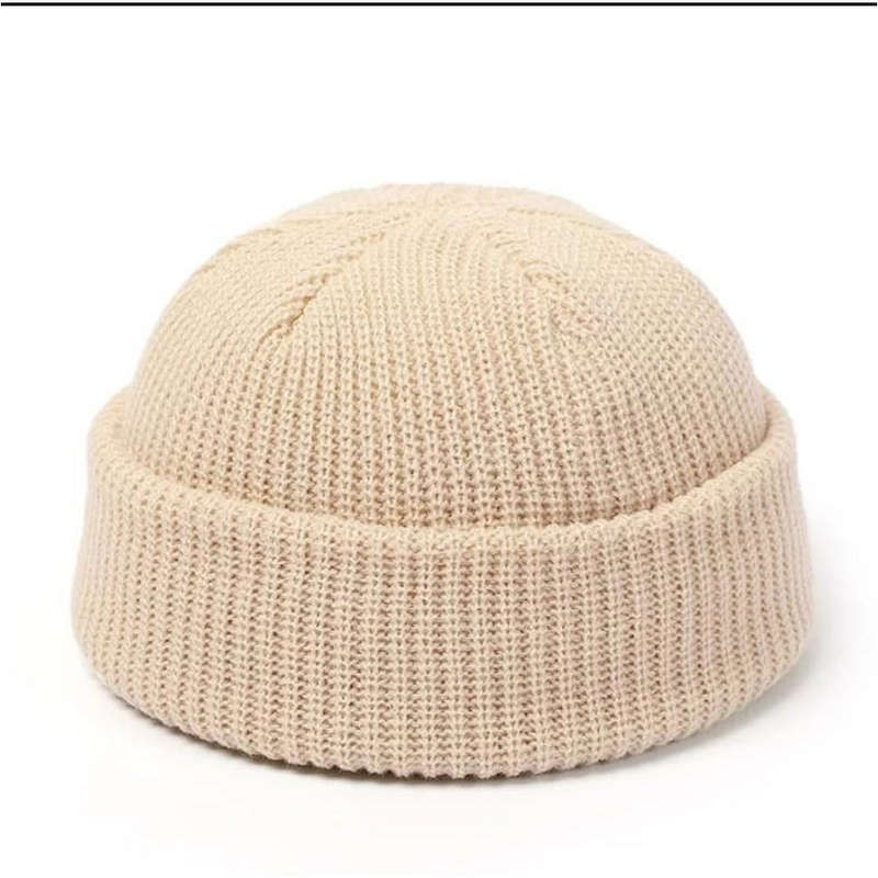 Beanie Unisex Knitted Hat - BROWN