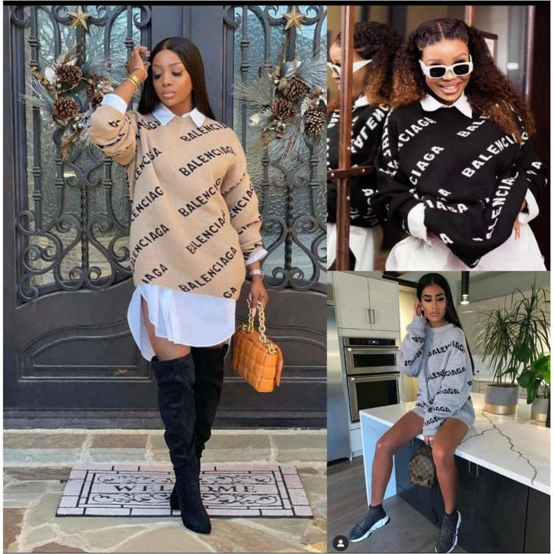 Sweater Mini Dress - GRAY / L/XL