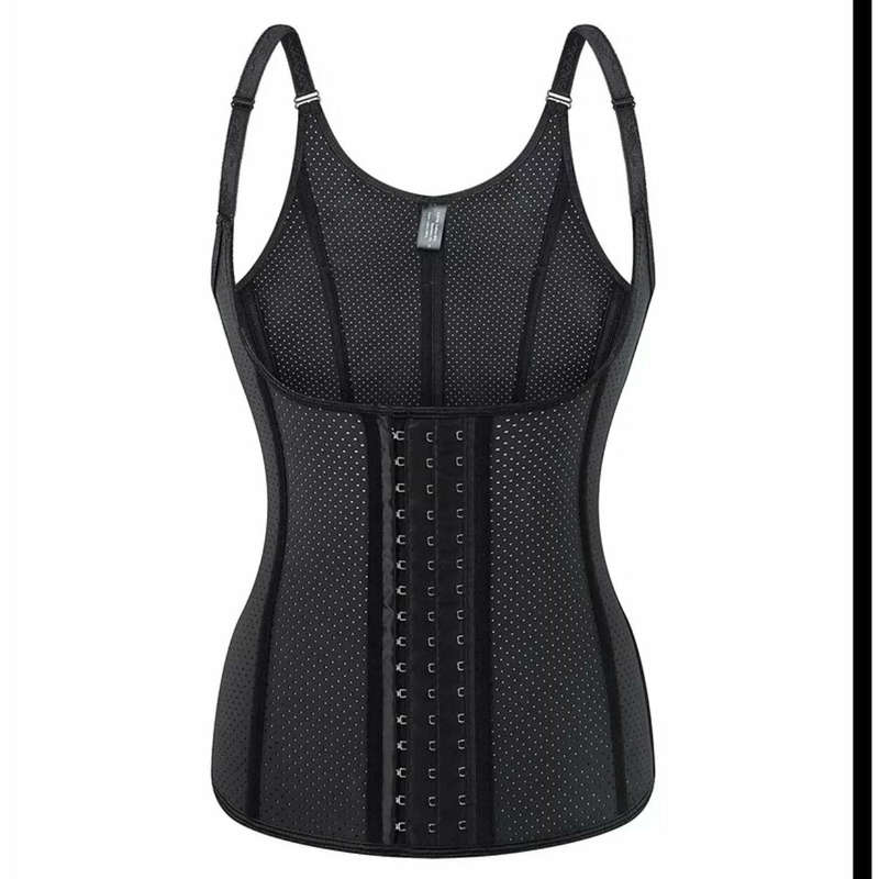 9 steel bone Breathable Latex Corset Vest Waist Trainer