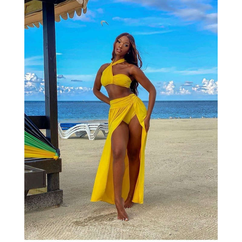 Serina Bikini Set - YELLOW / XXL