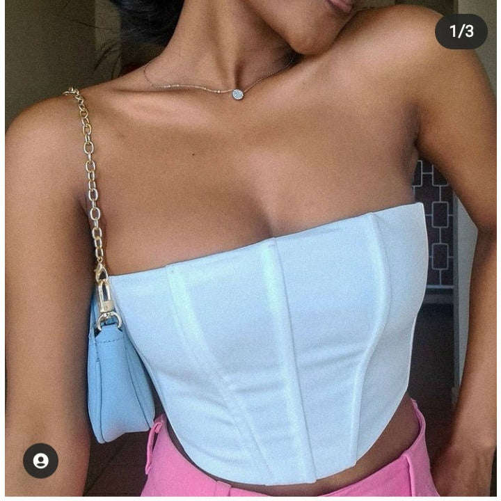 Sleeveless Corset Crop Top