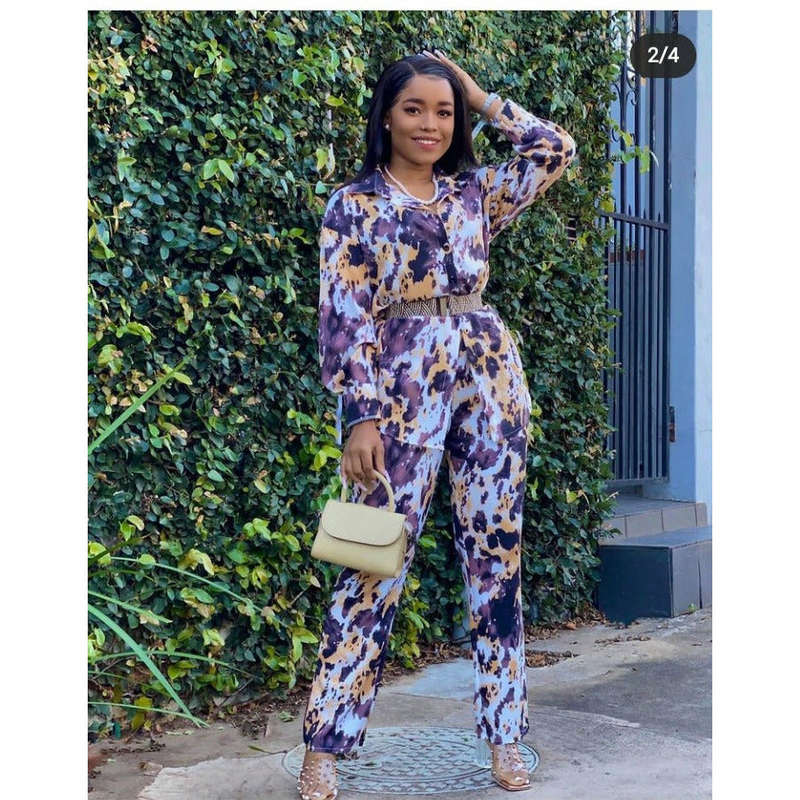 Print Sheryl Twin Set - DEEP GREEN / S