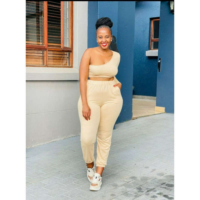 High Waisted Trouser & Crop Top Set