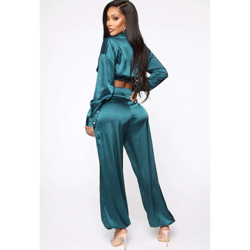High five Satiny Jogger & Crop Top Se