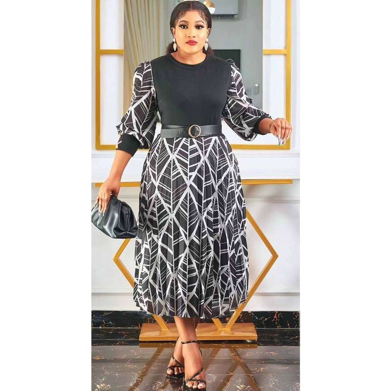 Round Neck Short Sleeve Midi Dress