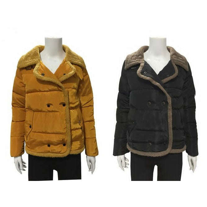 Thickened Warm Short Cotton Puff Jacket - BEIGE / L