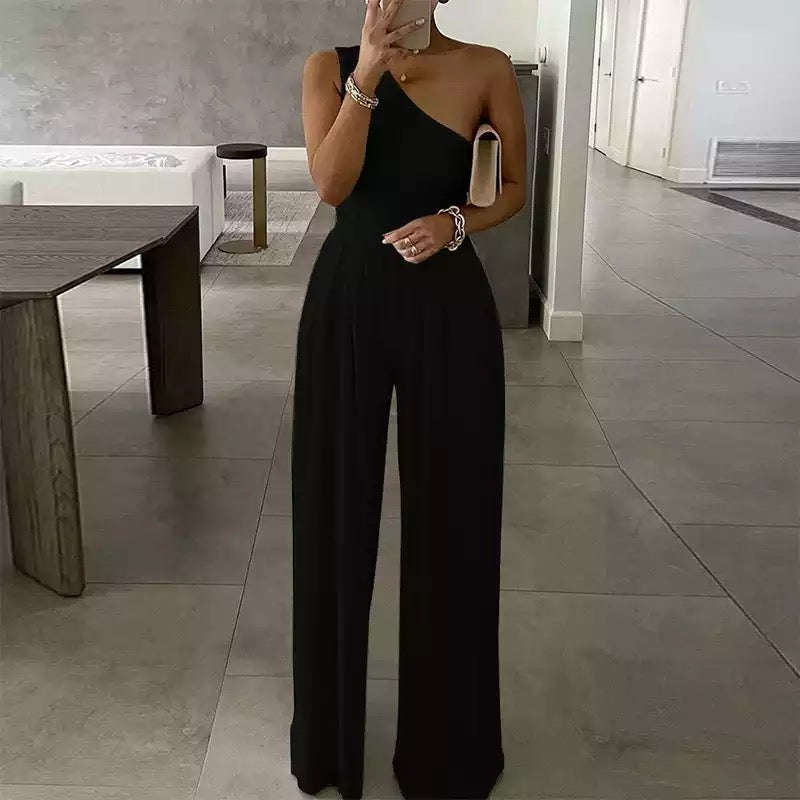 Wide Leg Pants and one Hand Bodysuit Set