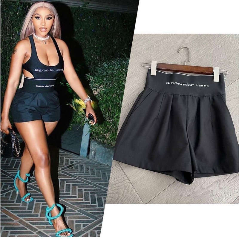 Elastic Waist & Exposed Zipper Bam Short