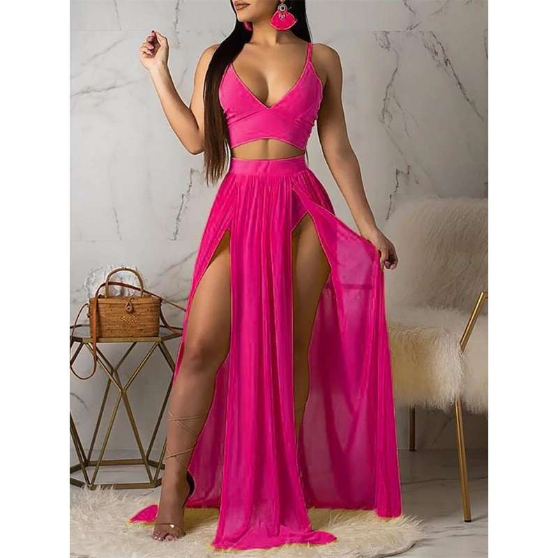 Side Slit Swimming Two Piece