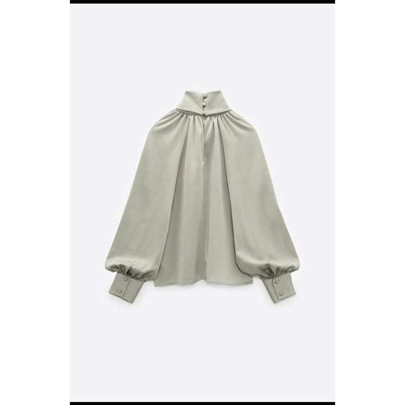 Long Sleeve Satin Blouse