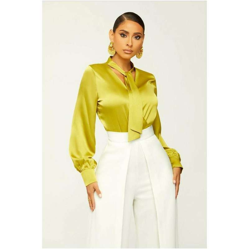 Button Detailed Silk Shirt