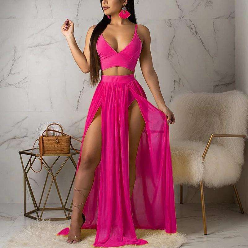 Side Slit Swimming Two Piece