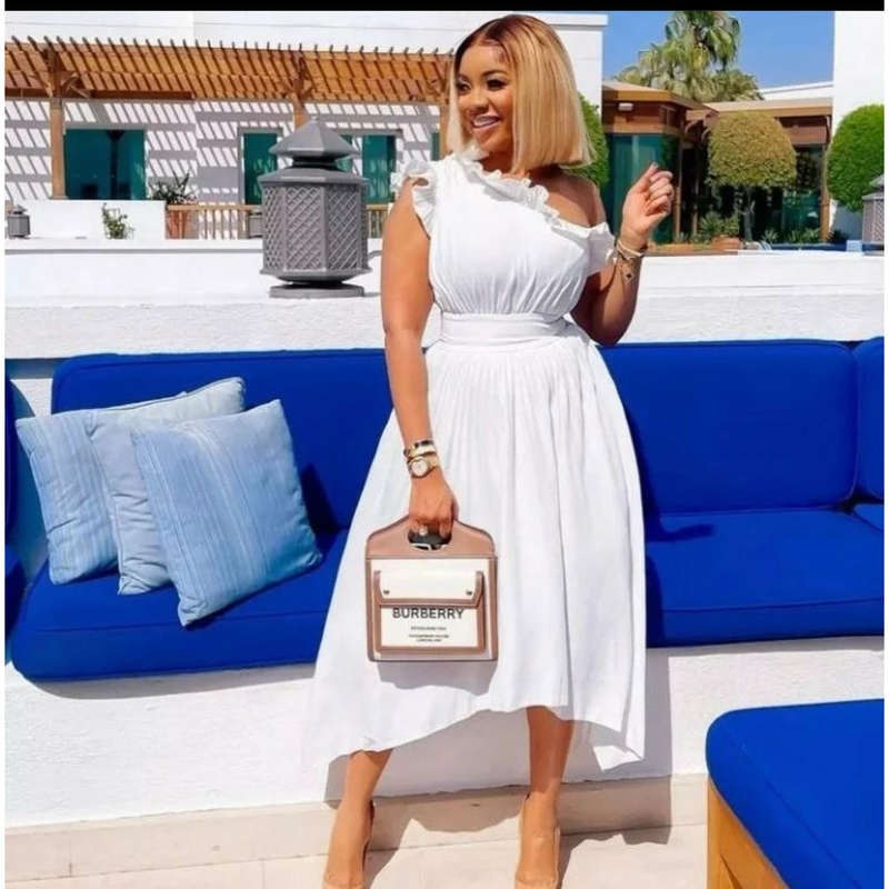 One Hand Off Shoulder Sleeveless Maxi Dress