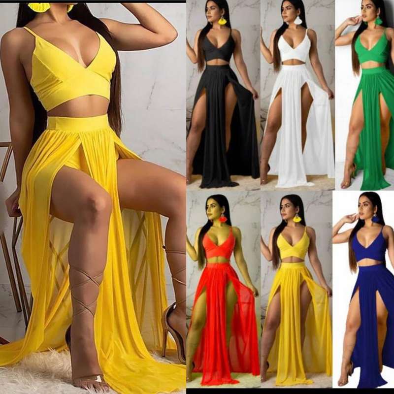 Side Slit Swimming Two Piece