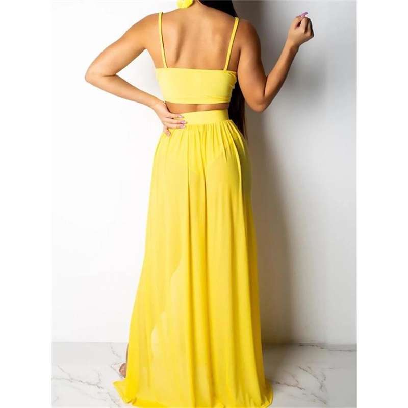 Side Slit Swimming Two Piece
