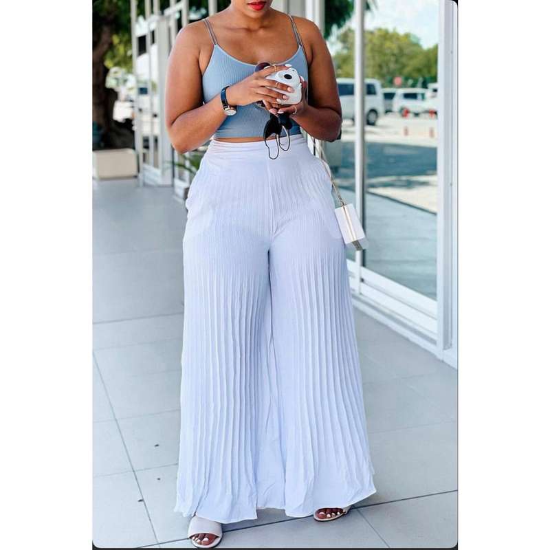 Satin pleated Palaza Pants 