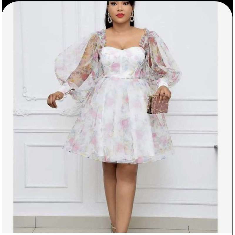 Sherry Floral Chiffon Midi Dress - WHITE / XS