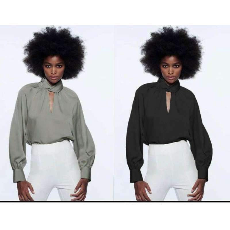 Long Sleeve Satin Blouse