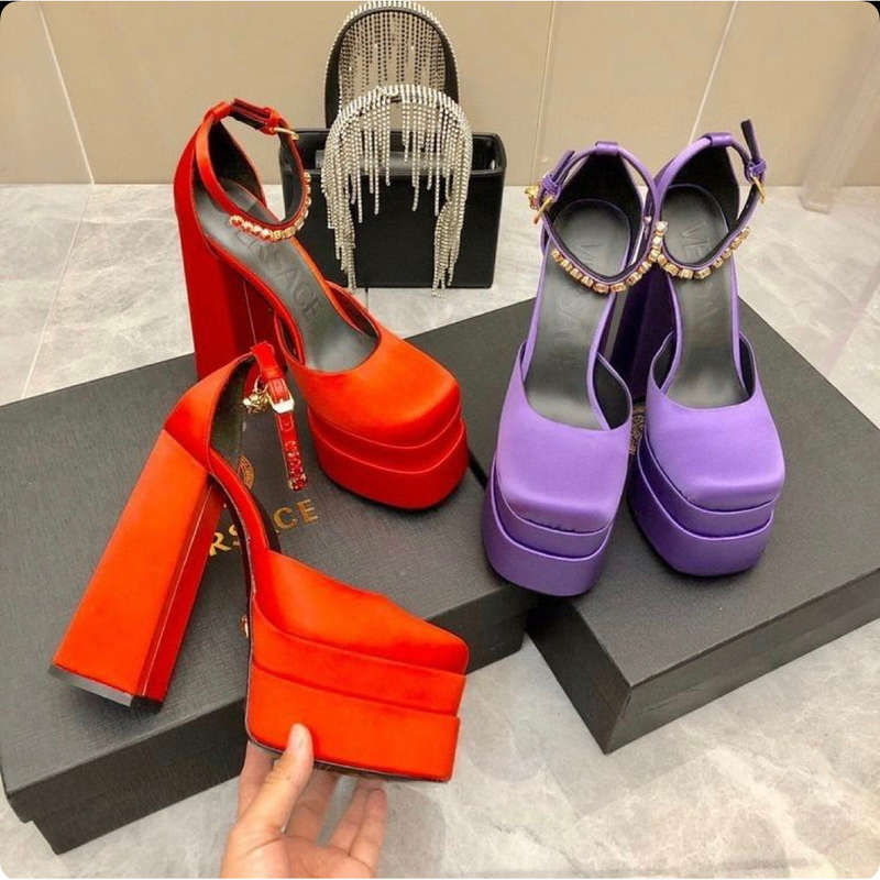 Chunky Platform Suede High Heel