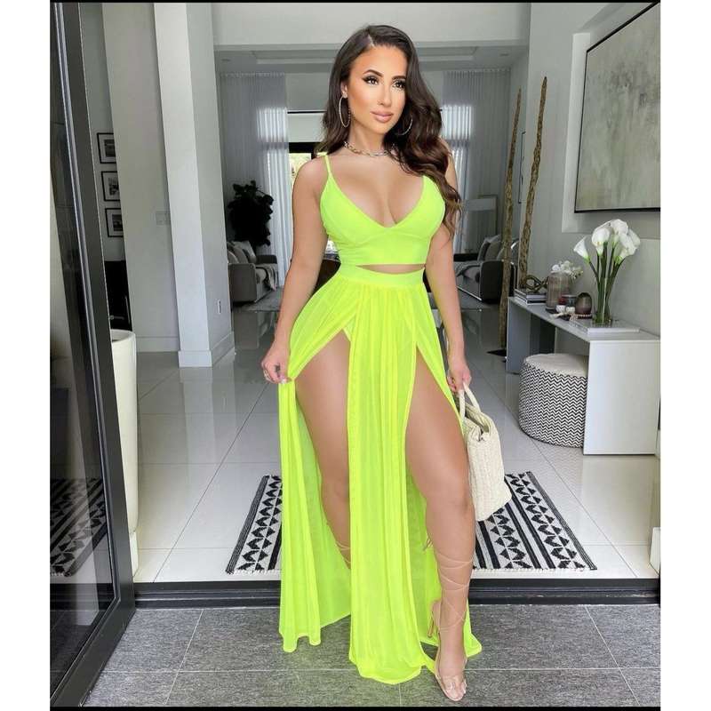 Side Slit Swimming Two Piece
