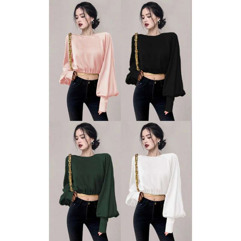 Round Neck Long Sleeve Top