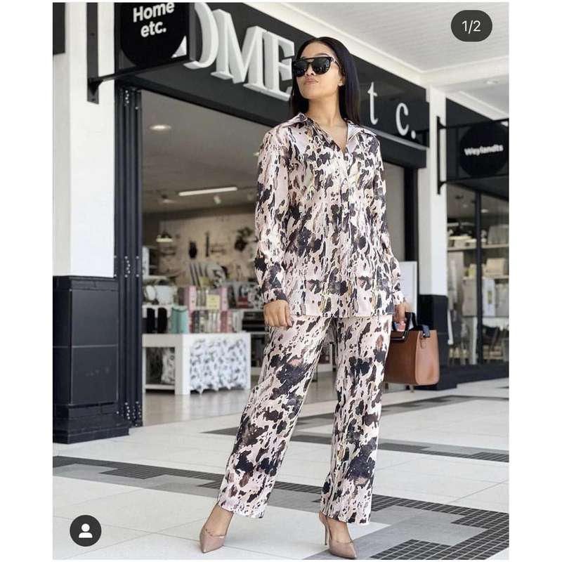 Print Sheryl Twin Set - DEEP GREEN / S