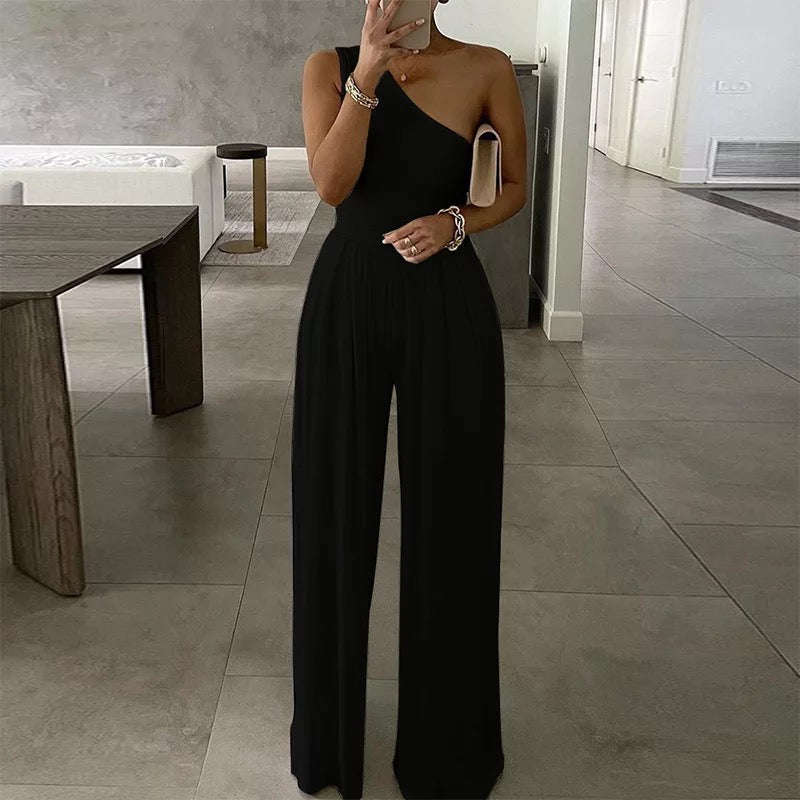 Wide Leg Pants and one Hand Bodysuit Set