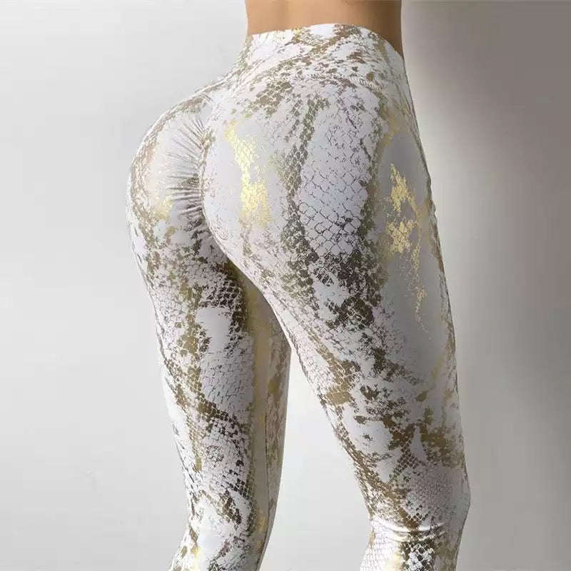 snake pattern yoga legging