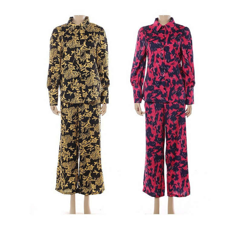 Print Shirt And Pants Twin Set