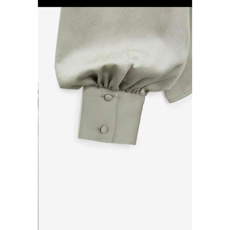 Long Sleeve Satin Blouse