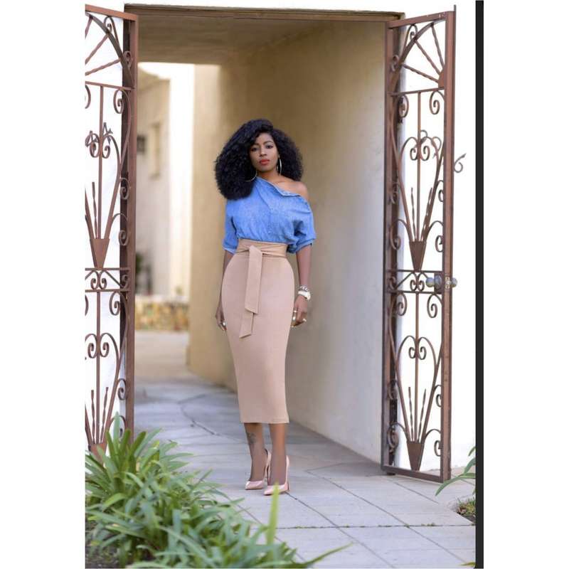 High Waisted Pencil Skirt