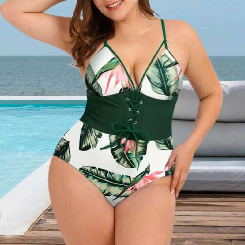 Flower Printing Corder Swimwear