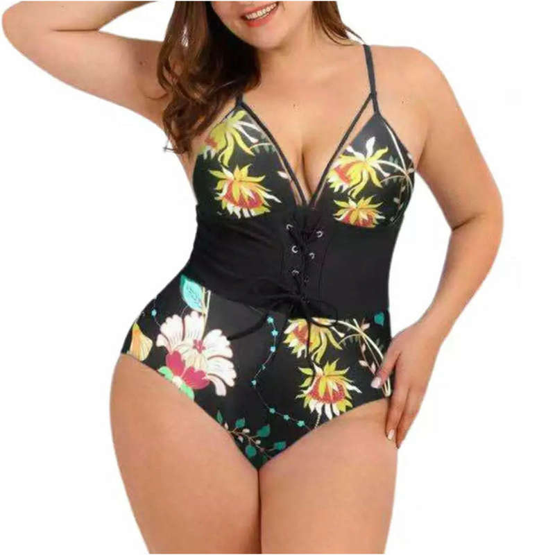 Flower Printing Corder Swimwear