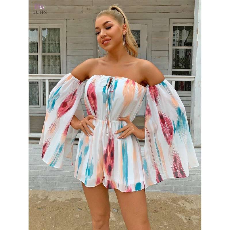Chiffon Colorful Loose Mini Dress