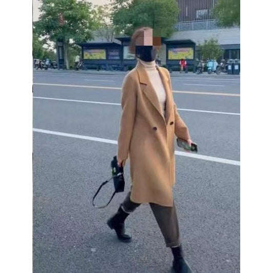 Single Button Long Waterfall Coat