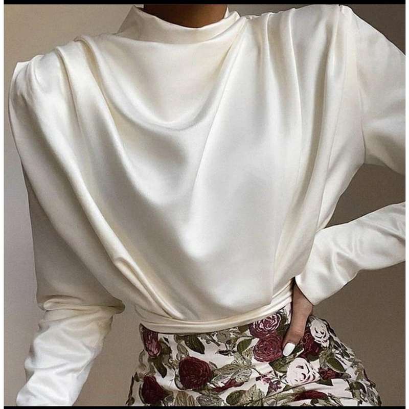 Turtleneck Satin Bodysuit