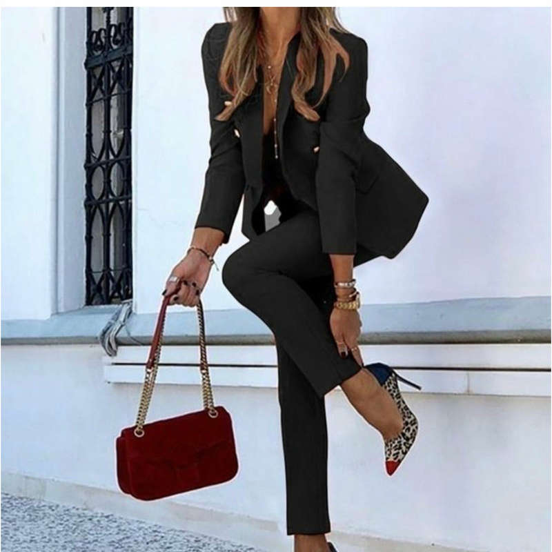 Formal  Suits Blazer And Pants Set - MUSTARD / 3XL